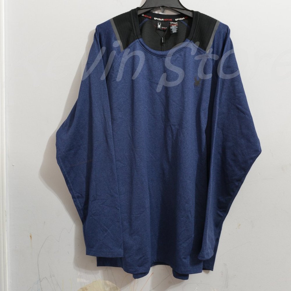 size‎ XXL BLUE NWT Spyder Men’s Active Long Sleeve Shirt